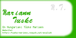 mariann tuske business card