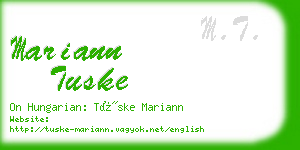 mariann tuske business card